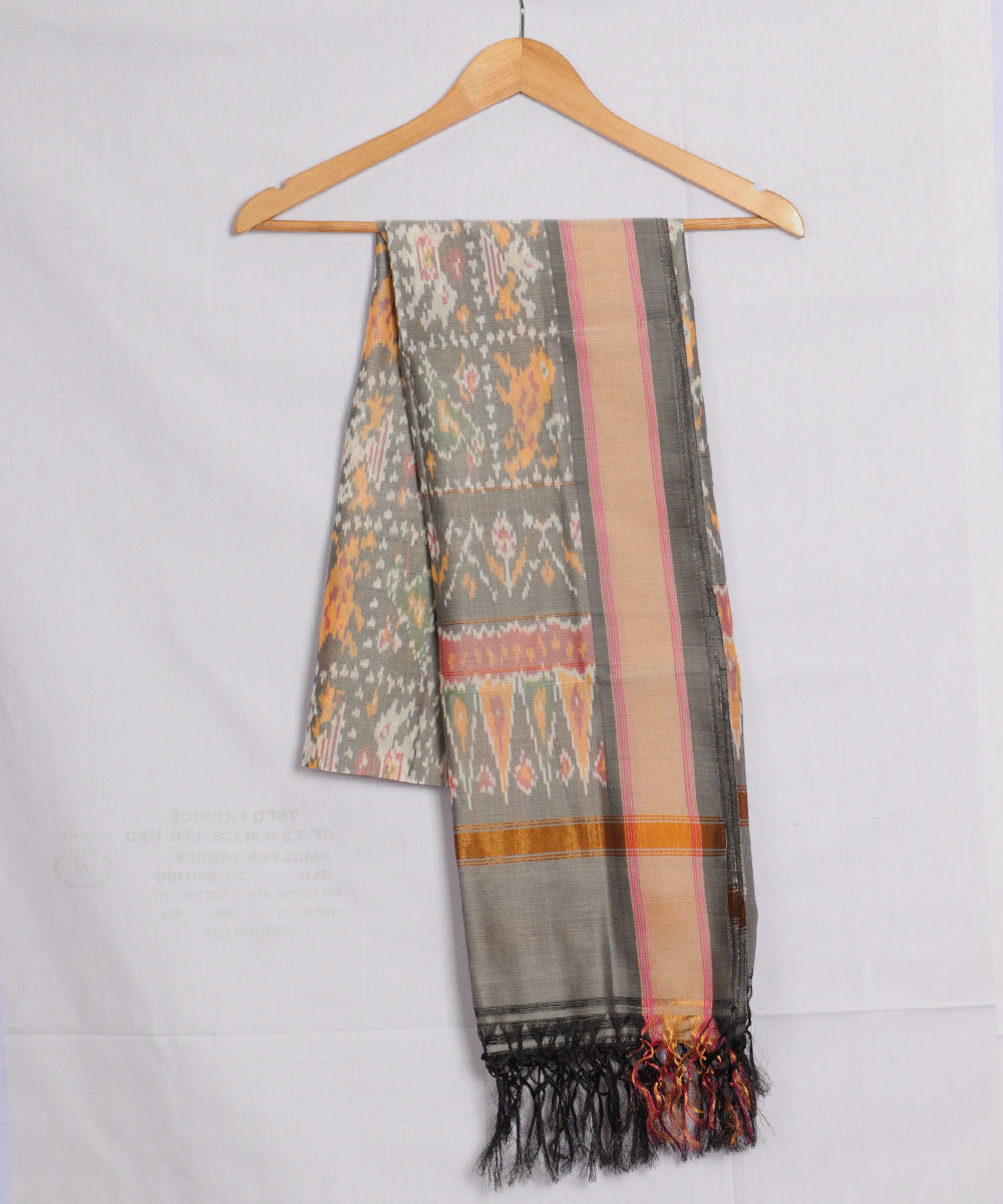 Multi-shade handloom ikat sico dupattas