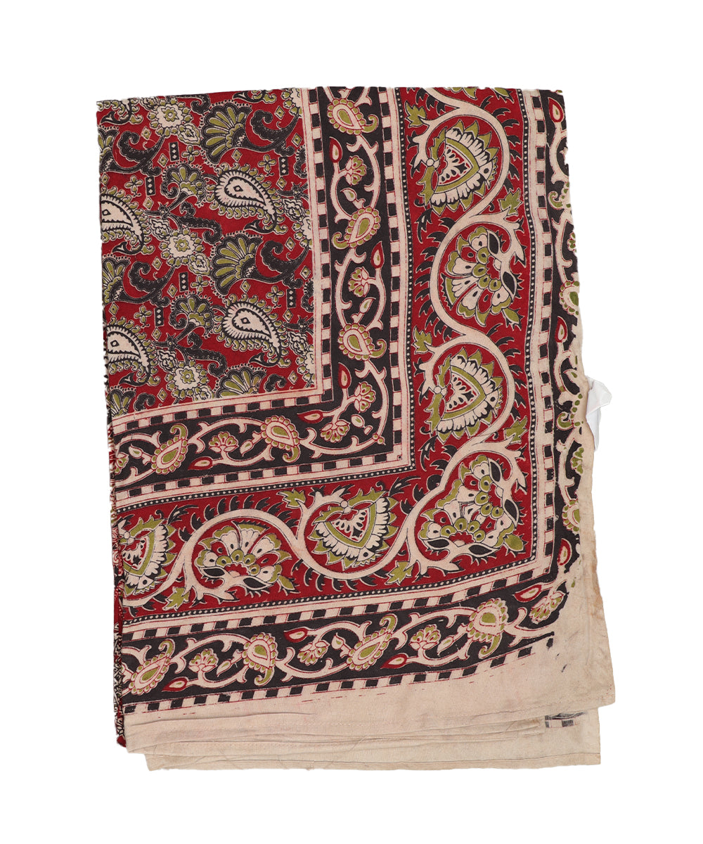 Kalamkari handblock print cotton single cot Bedsheet