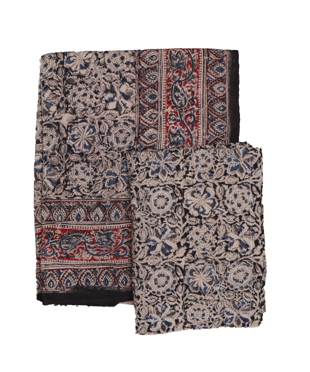 Kalamkari handblock print cotton single cot Bedsheet
