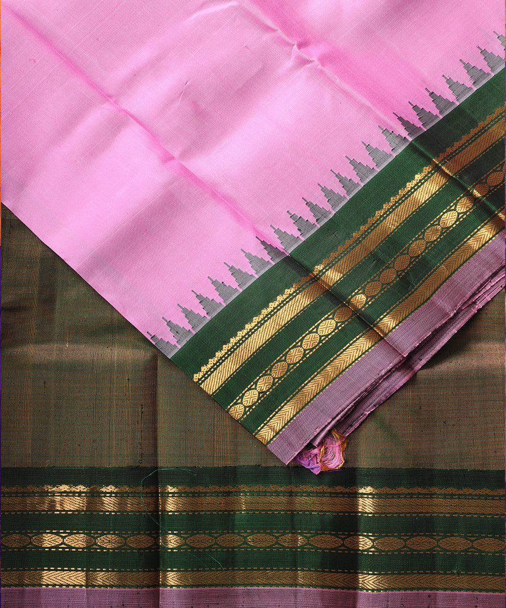 Helio color handloom Gadwal Silk saree