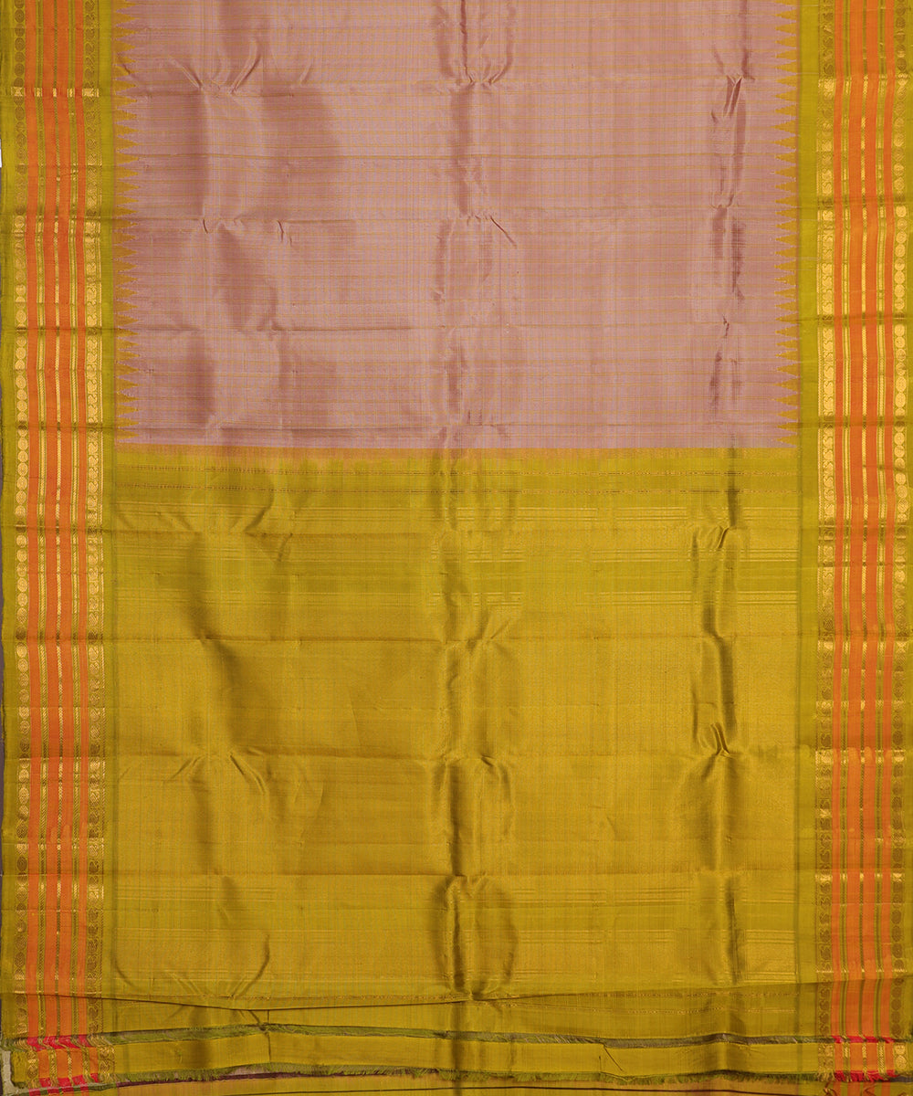 Redwood color handloom Gadwal Silk saree