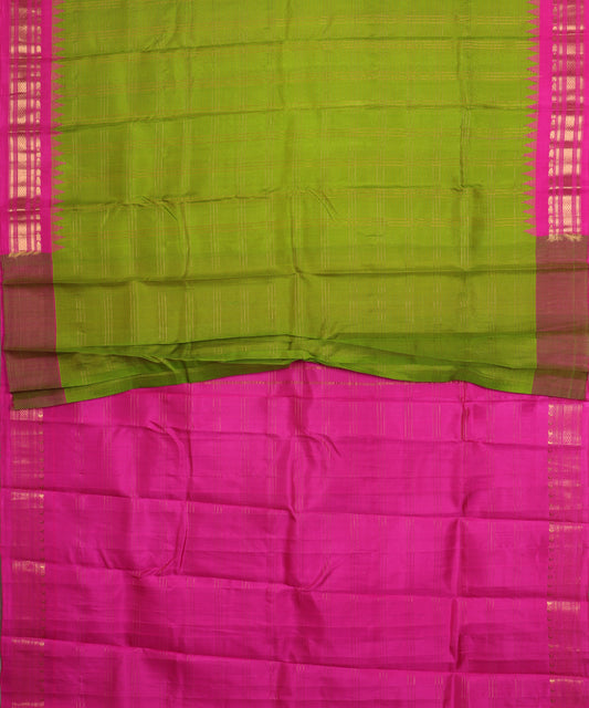 Green color handloom Gadwal Silk saree