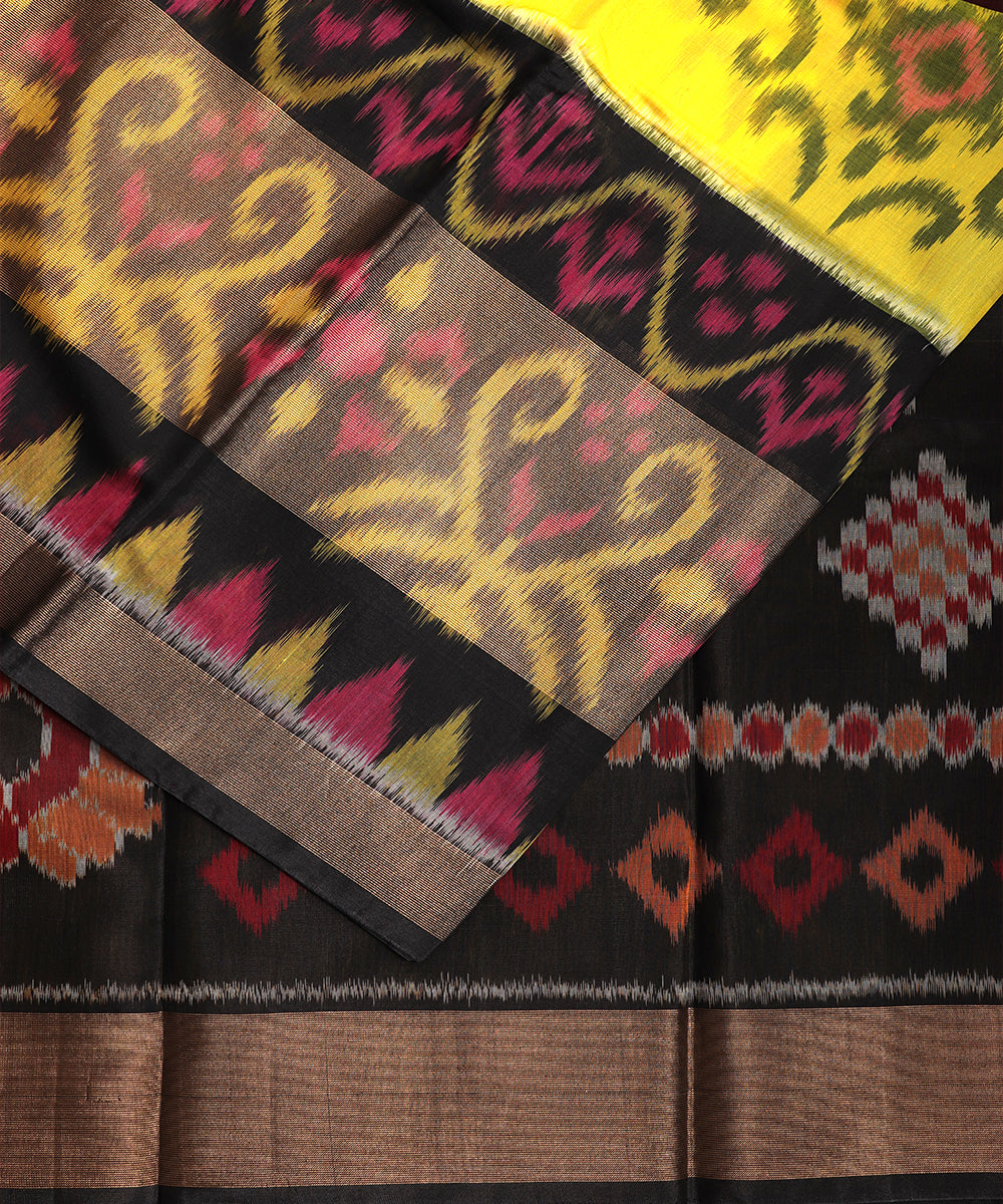 Lime green color handloom pochampally sico saree