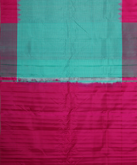 Jungle green color handloom Gadwal Silk saree