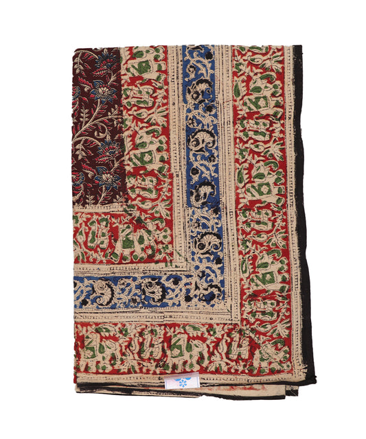 Kalamkari handblock print cotton single cot Bedsheet