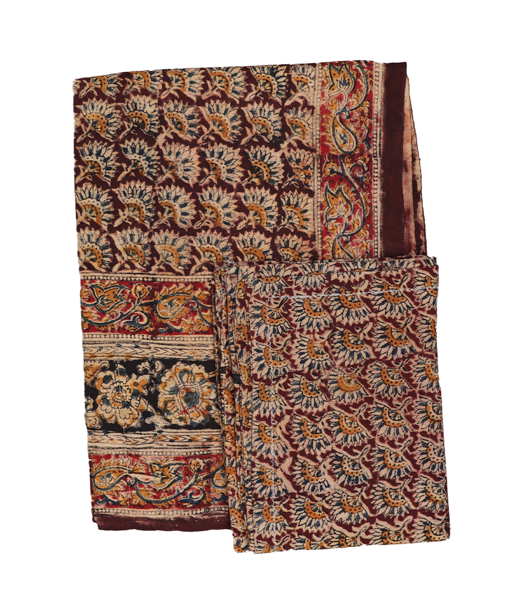 Kalamkari handblock print cotton single cot Bedsheet