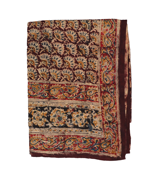 Kalamkari handblock print cotton single cot Bedsheet