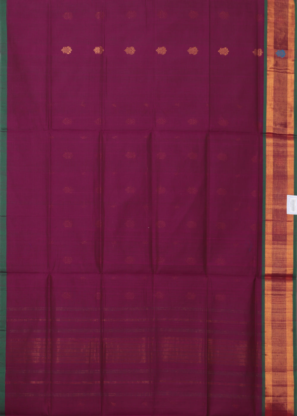 Byzantine violet color handloom venkatagiri cotton saree