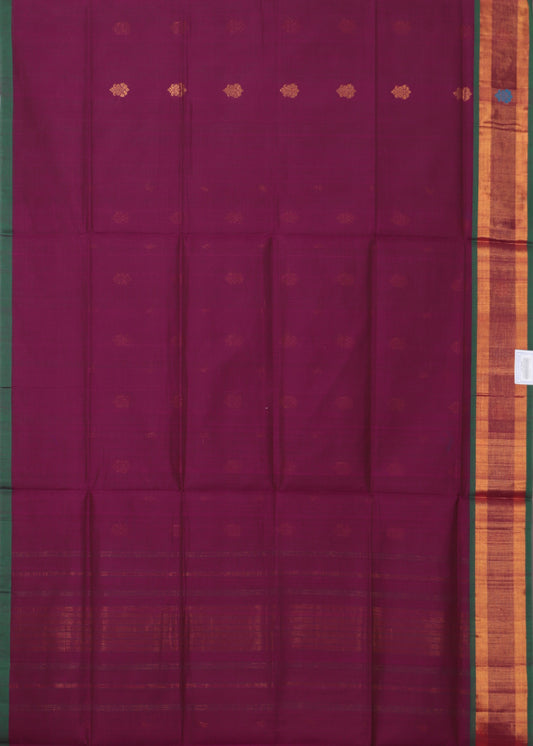 Byzantine violet color handloom venkatagiri cotton saree