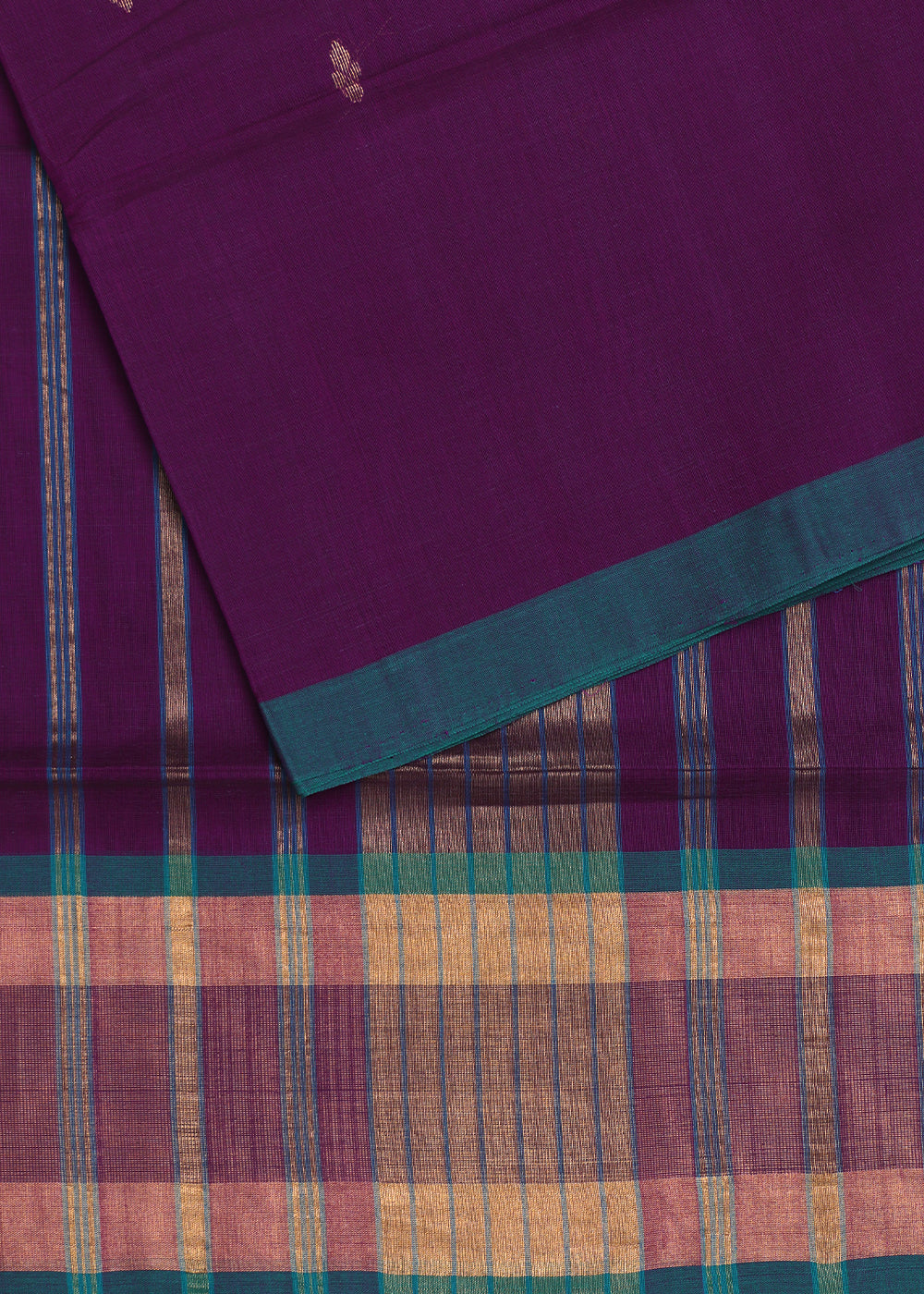 Byzantine violet color handloom venkatagiri cotton saree
