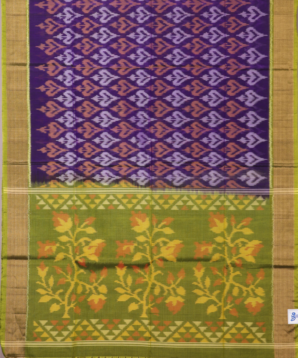 Navy blue color handloom pochampally sico saree