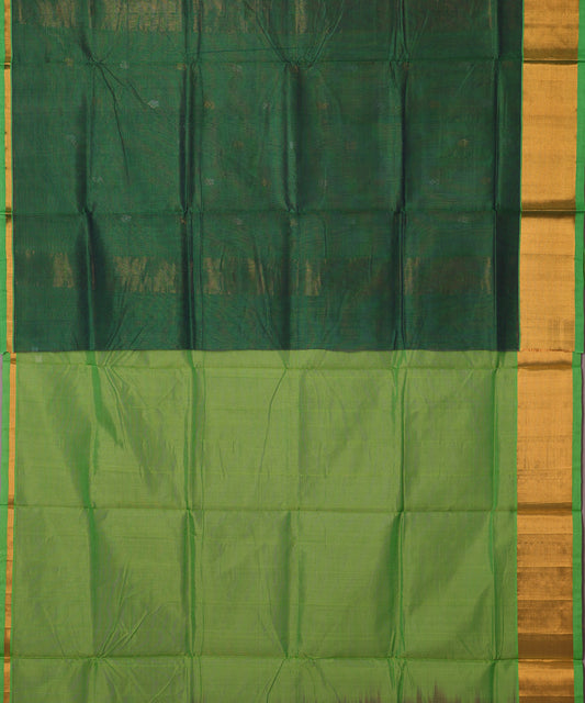 Sacramento green color handloom venkatagiri sico saree