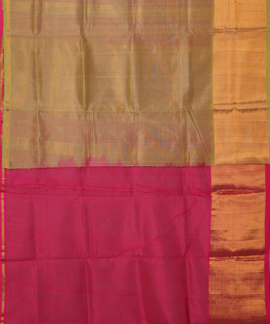 Moss green color handloom venkatagiri sico saree