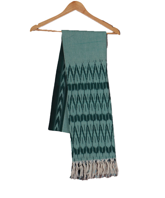 Jungle green color handloom cotton dupatta