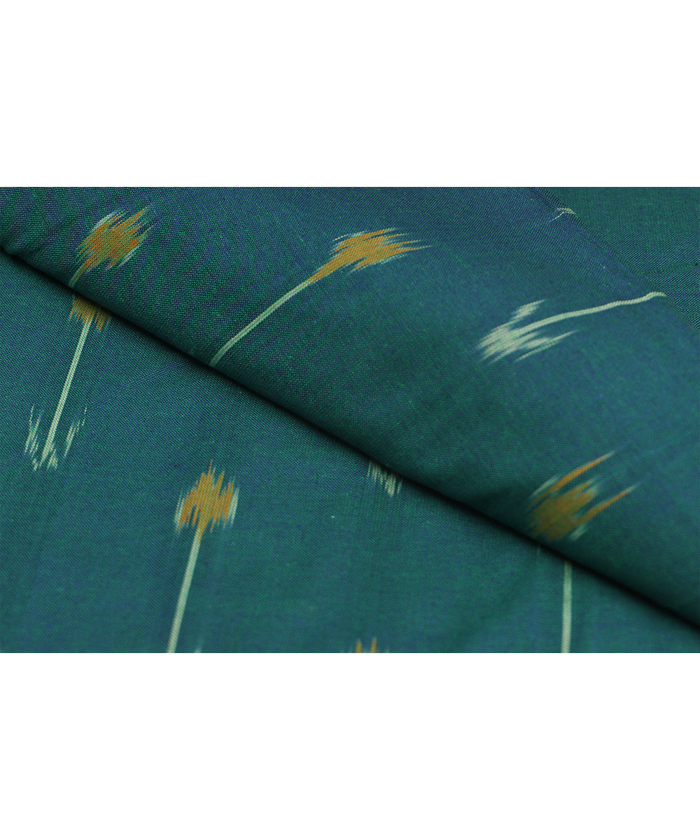 Pine green color handloom pochampally cotton material