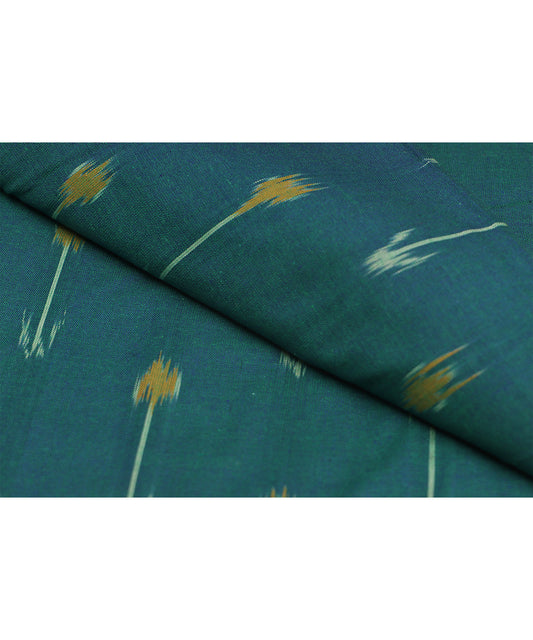 Pine green color handloom pochampally cotton material