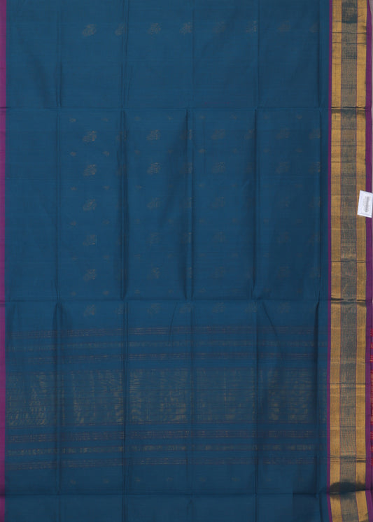 Pine green color handloom venkatagiri cotton saree