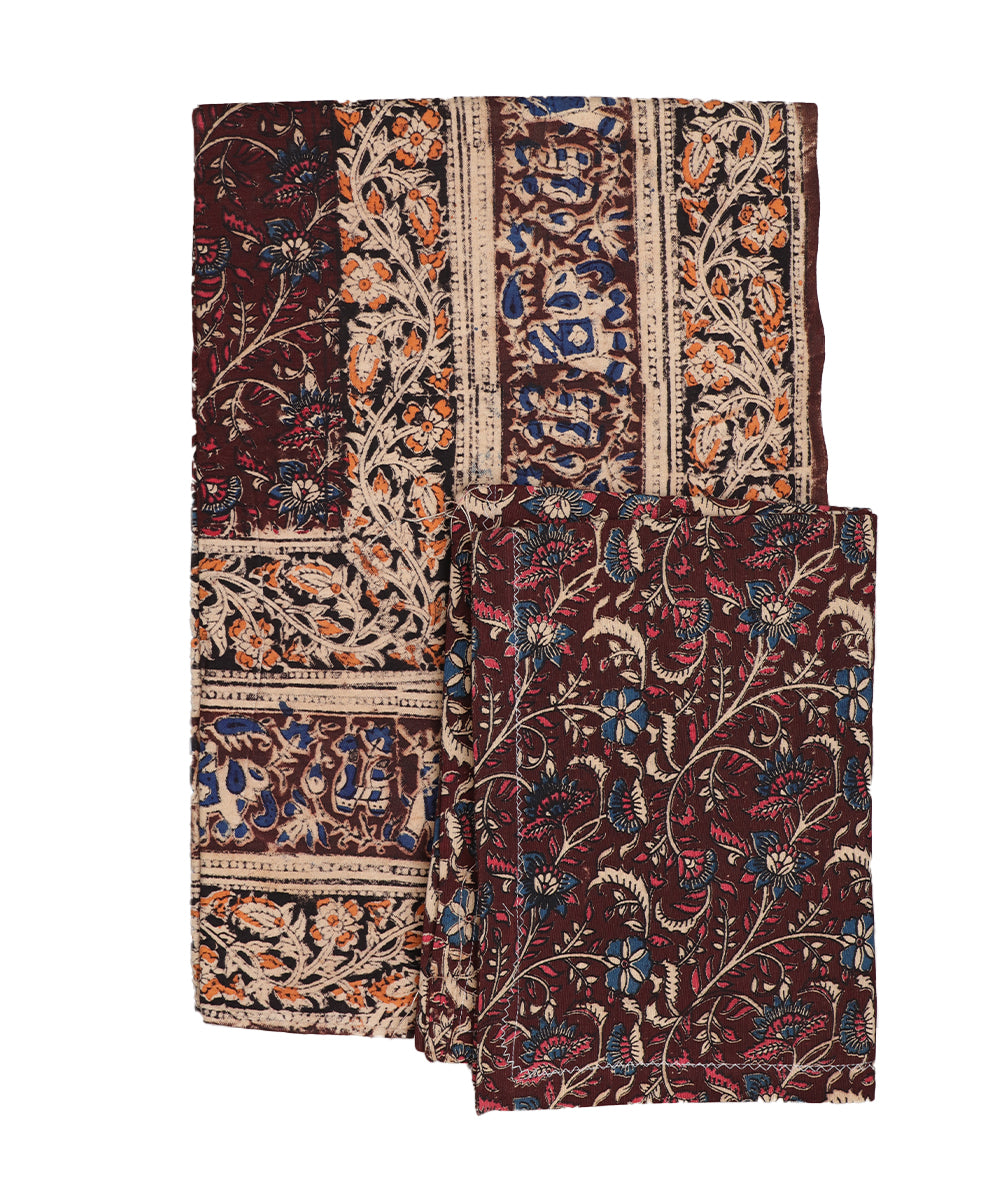 Kalamkari handblock print cotton single cot Bedsheet