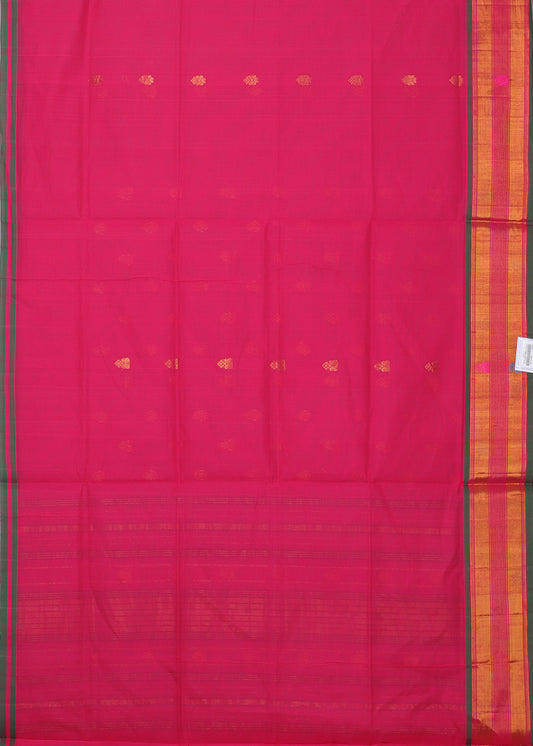 Ruby pink color handloom venkatagiri cotton saree