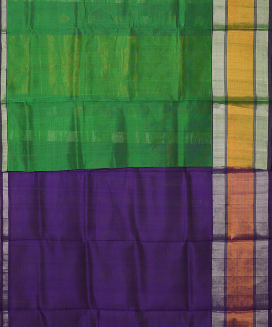 Kelly green color handloom venkatagiri sico saree