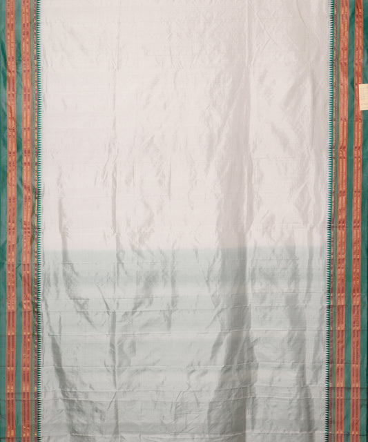 Cream color handloom narayanpet silk saree