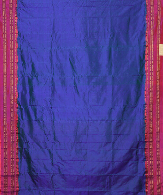 Navy blue color handloom narayanpet silk saree
