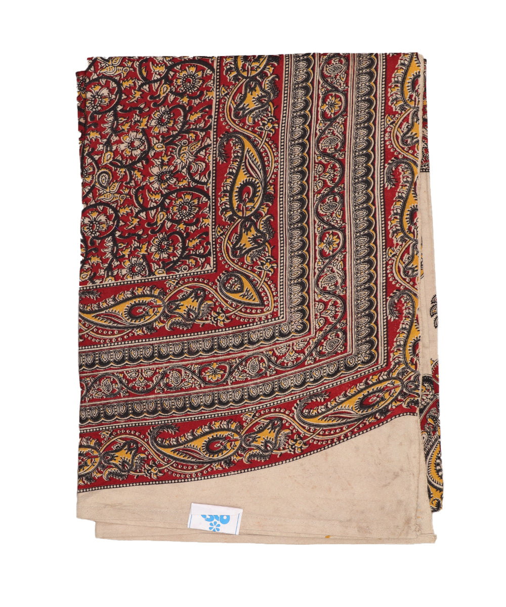 Kalamkari handblock print cotton single cot Bedsheet