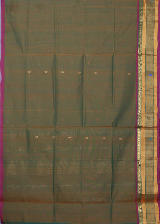 Multi-shade handloom venkatagiri cotton saree