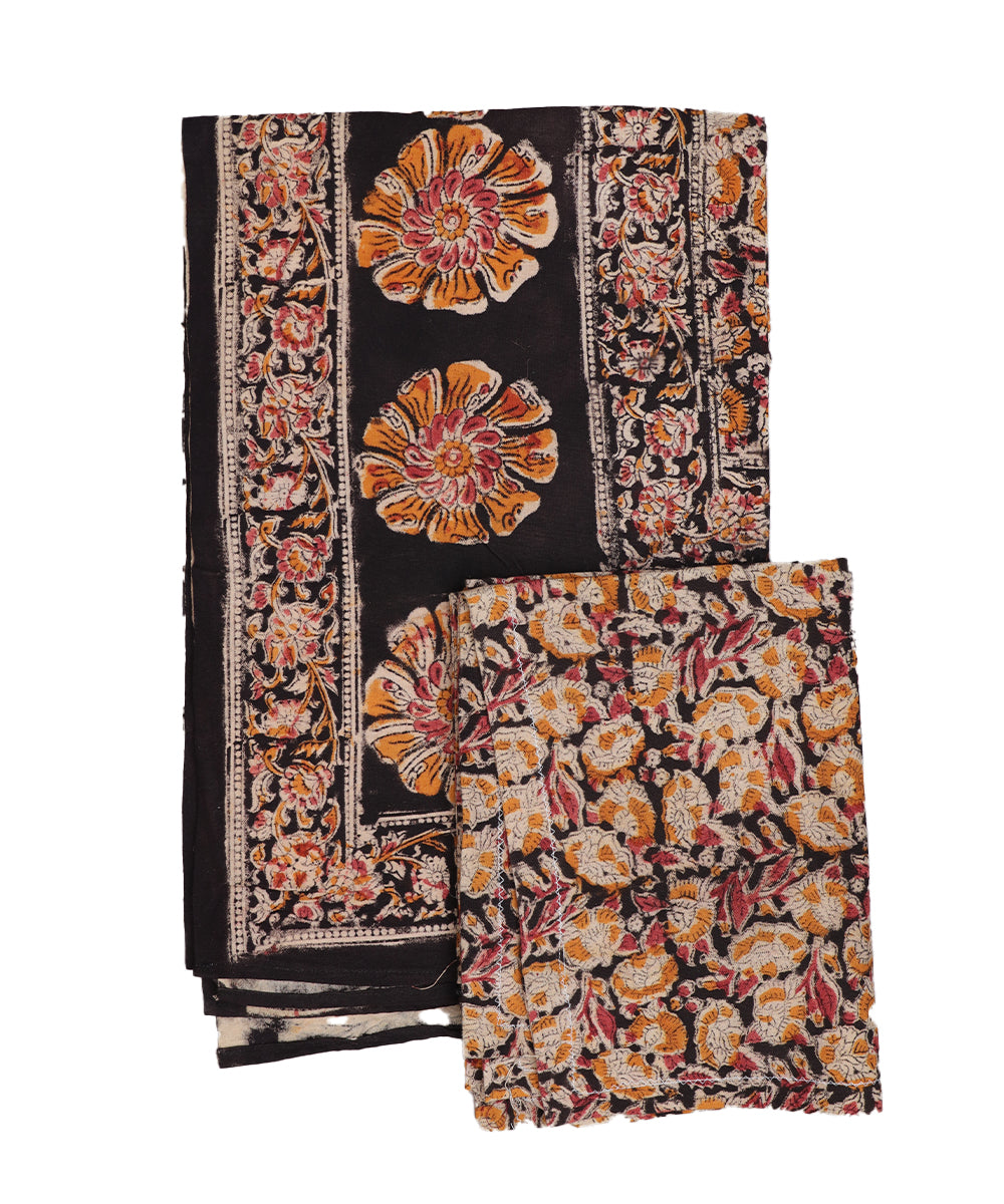 Kalamkari handblock print cotton single cot Bedsheet