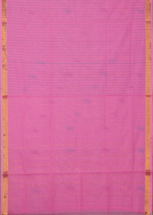 Creamy pink color handloom venkatagiri cotton saree