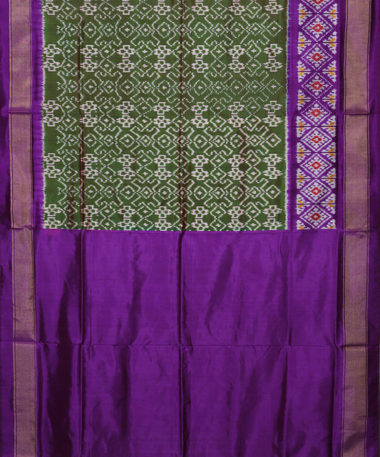 Arny green shade handloom rajkot silk saree