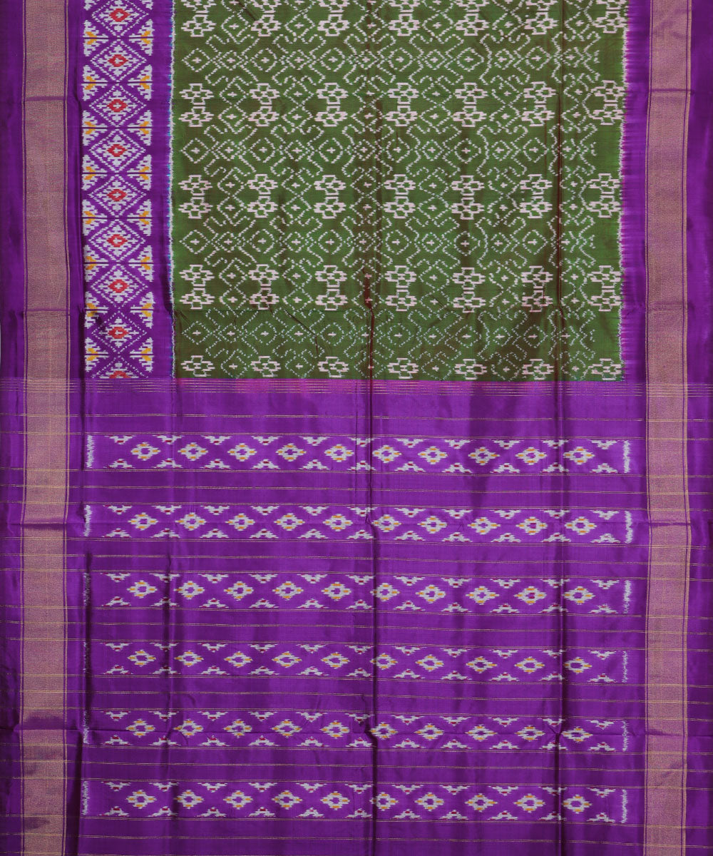 Arny green shade handloom rajkot silk saree