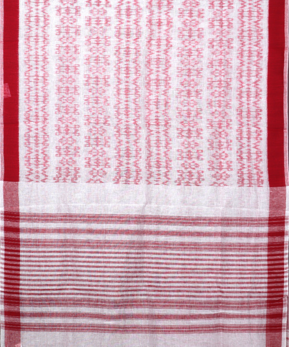 Lemonade color handloom linen ikat saree