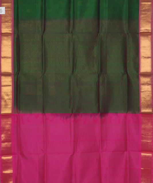 Sacramento green color handloom madhavaram sico saree