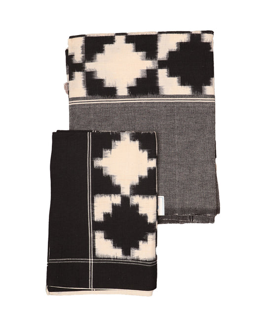 Handwoven ikat single cot bedsheet