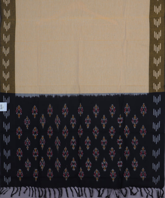 Flax yellow color handloom cotton dupatta