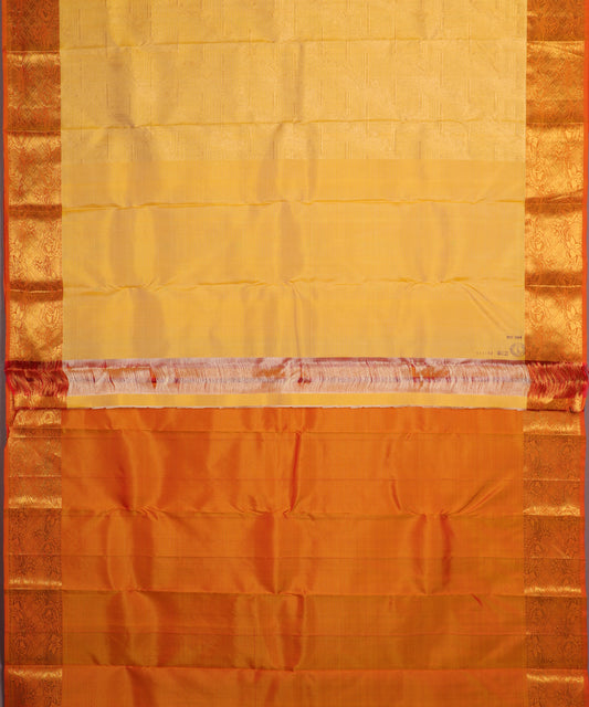 Royal yellow color handloom trilinga silk saree