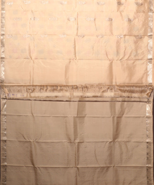 Peach handloom pitambari silk saree