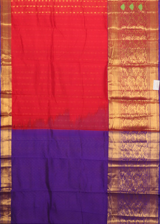 Red color handloom chirala sico saree