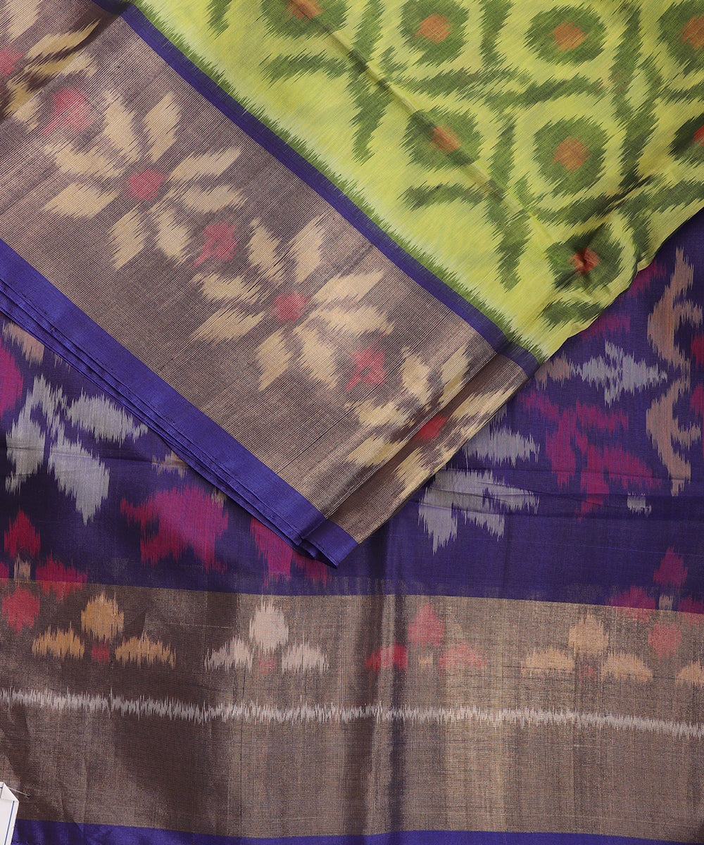 Light green color handloom pochampally sico saree