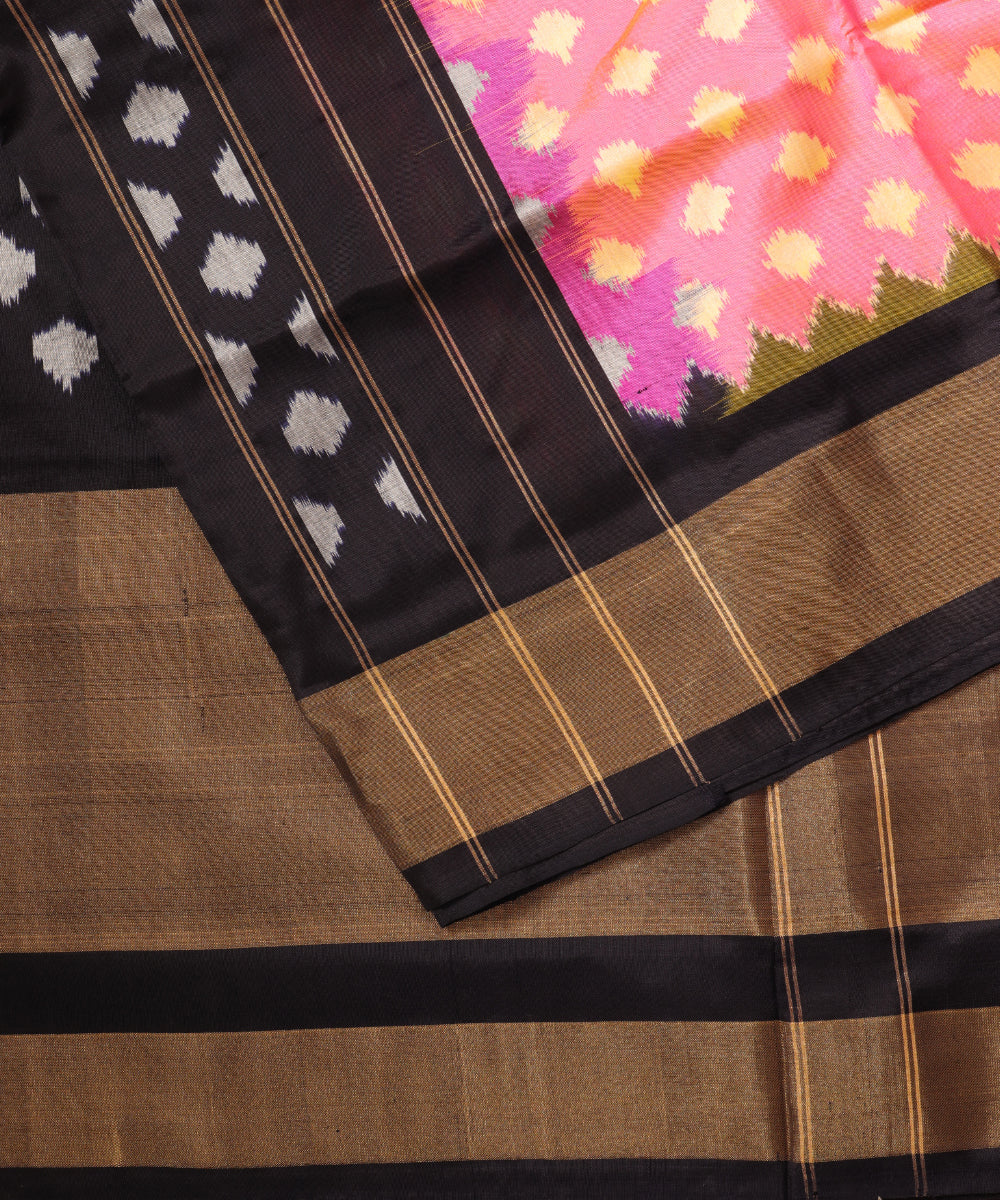 Multi-shade handloom rajkot silk saree