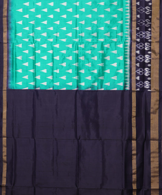 Jade green color handloom rajkot silk saree
