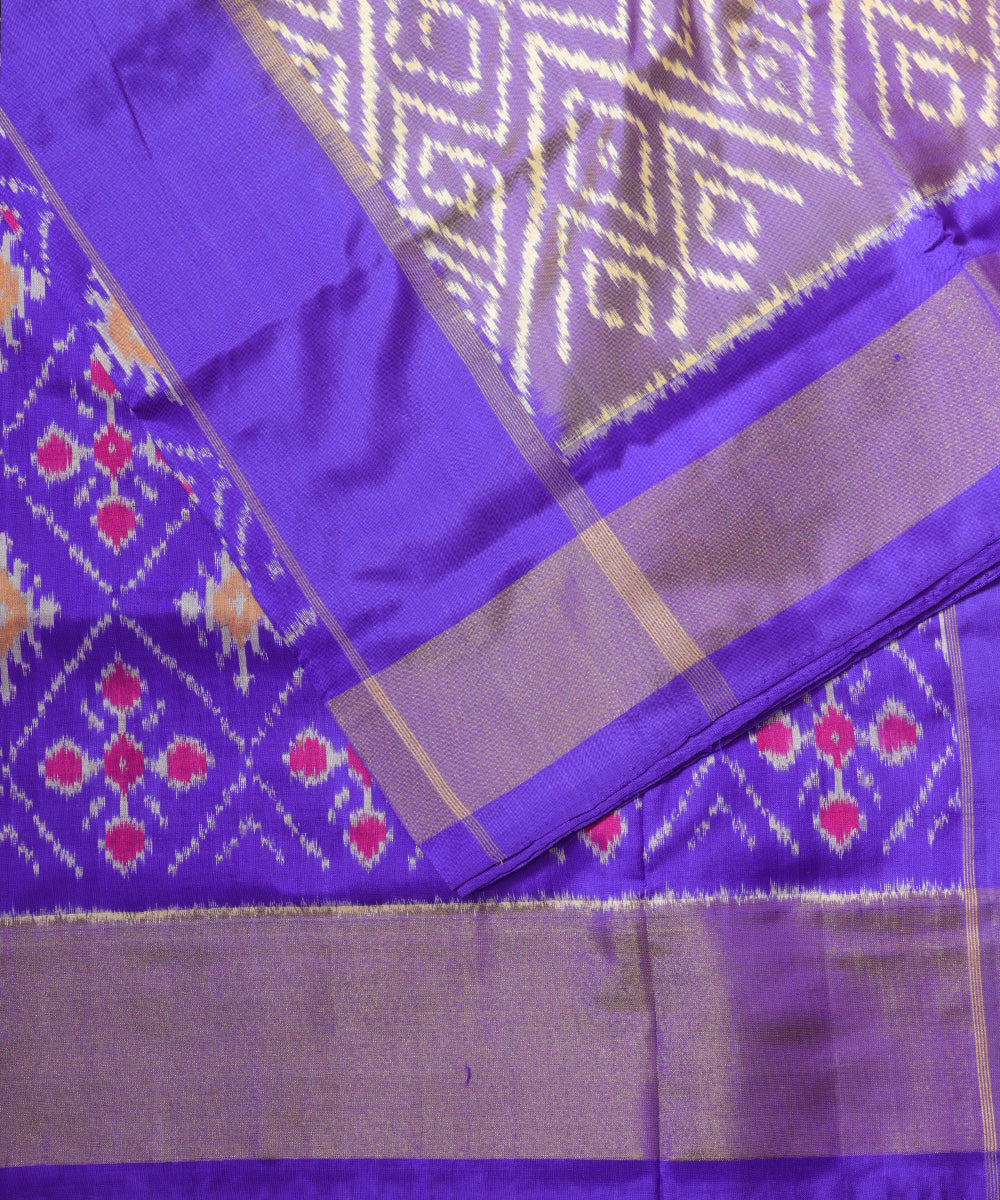 Multi-shade handloom rajkot silk saree