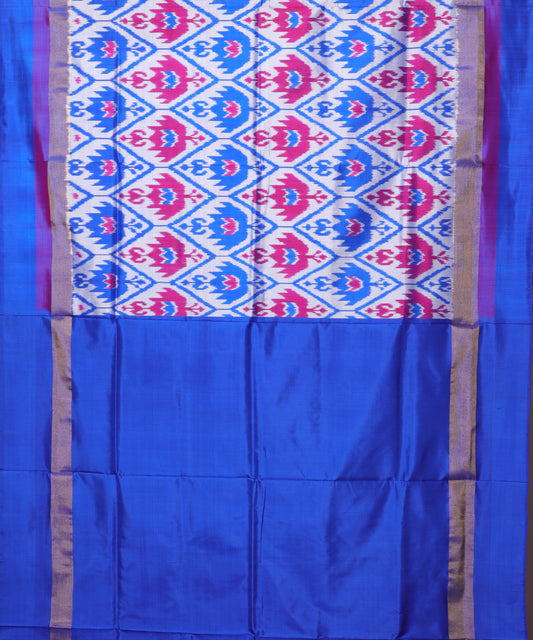 Multi-color handloom rajkot silk saree