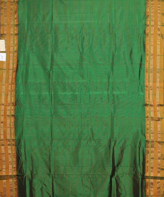 Sacramento green striped handloom narayanpet silk saree