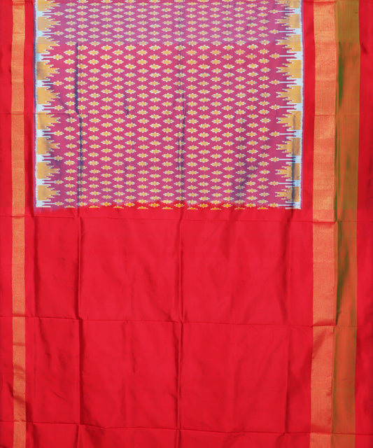 Multi-shade handloom rajkot silk saree