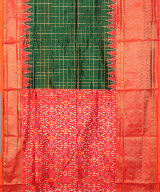Sacramento green color handloom rajkot silk saree