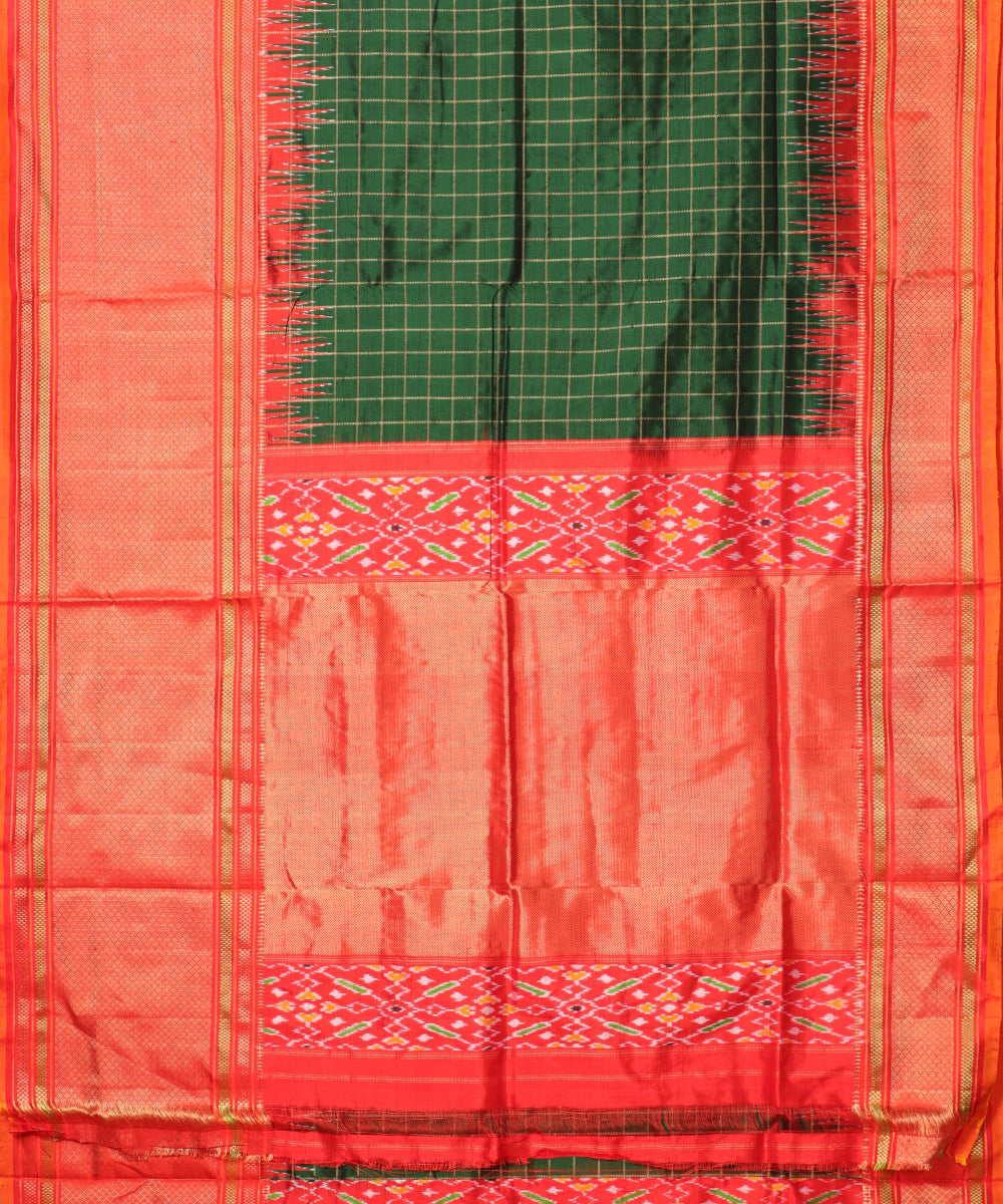 Sacramento green color handloom rajkot silk saree