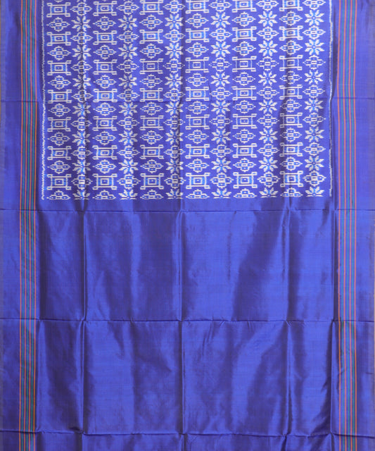 Space blue color handloom rajkot silk saree