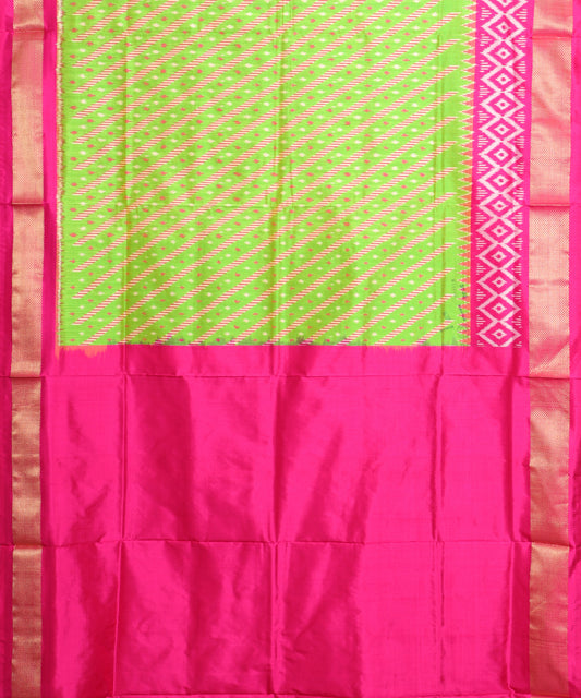Green color handloom rajkot silk saree